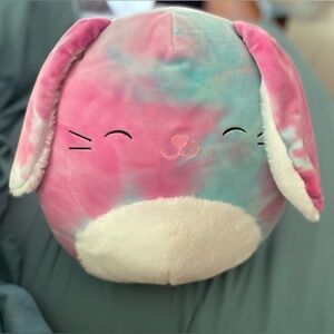 Rare Ryder 12” Pink and Blue Tie-Dye Bunny Squishmallow Plush
